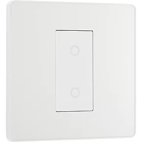 British General Evolve 1-Gang 2-Way LED Single Master Trailing Edge Touch Dimmer Switch Pearlescent White with White Inserts 2 British General Evolve 1-Gang 2-Way LED Single Master Trailing Edge Touch Dimmer Switch Pearlescent White with White Inserts - Image 2