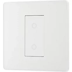 British General Evolve 1-Gang 2-Way LED Single Master Trailing Edge Touch Dimmer Switch Pearlescent White with White Inserts 9 British General Evolve 1-Gang 2-Way LED Single Master Trailing Edge Touch Dimmer Switch Pearlescent White with White Inserts -British General Switches & Sockets Store 326PY A3