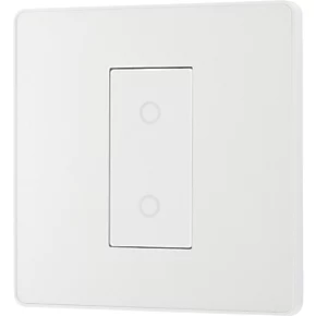 British General Evolve 1-Gang 2-Way LED Single Master Trailing Edge Touch Dimmer Switch Pearlescent White with White Inserts 4 British General Evolve 1-Gang 2-Way LED Single Master Trailing Edge Touch Dimmer Switch Pearlescent White with White Inserts - Image 4