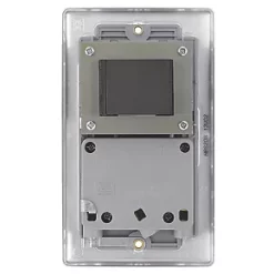 British General Nexus Metal 2-Gang Dual Voltage Shaver Socket 115 / 240V Brushed Stainless Steel with Graphite Inserts -British General Switches & Sockets Store 33202 A3