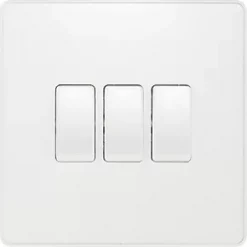 British General Evolve 20 A 16AX 3-Gang 2-Way Light Switch Pearlescent White with White Inserts 8 British General Evolve 20 A 16AX 3-Gang 2-Way Light Switch Pearlescent White with White Inserts -British General Switches & Sockets Store 333PY A2