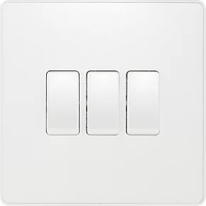 British General Evolve 20 A 16AX 3-Gang 2-Way Light Switch Pearlescent White with White Inserts 3 British General Evolve 20 A 16AX 3-Gang 2-Way Light Switch Pearlescent White with White Inserts - Image 3