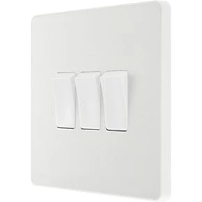 British General Evolve 20 A 16AX 3-Gang 2-Way Light Switch Pearlescent White with White Inserts 1 British General Evolve 20 A 16AX 3-Gang 2-Way Light Switch Pearlescent White with White Inserts