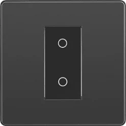 British General Evolve 1-Gang 2-Way LED Single Secondary Trailing Edge Touch Dimmer Switch Black with Black Inserts -British General Switches & Sockets Store 347PY A2