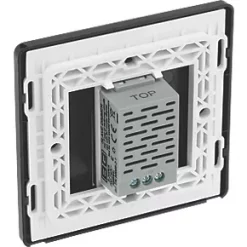 British General Evolve 1-Gang 2-Way LED Single Secondary Trailing Edge Touch Dimmer Switch Black with Black Inserts -British General Switches & Sockets Store 347PY A4