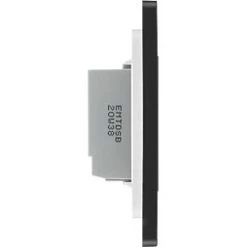 British General Evolve 1-Gang 2-Way LED Single Secondary Trailing Edge Touch Dimmer Switch Black with Black Inserts -British General Switches & Sockets Store 347PY A5