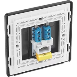 British General Evolve Master Telephone Socket Grey with Black Inserts -British General Switches & Sockets Store 353RF A4