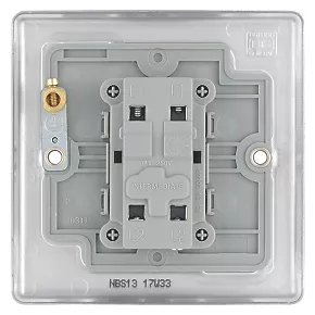 British General Nexus Metal 10AX 1-Gang Intermediate Switch Brushed Stainless Steel 3 British General Nexus Metal 10AX 1-Gang Intermediate Switch Brushed Stainless Steel - Image 3