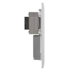 British General 800 Series 1-Gang Dual Voltage Shaver Socket 115 / 240V White -British General Switches & Sockets Store 379HV A2