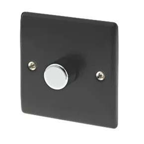 British General Nexus Metal 1-Gang 2-Way LED Dimmer Switch Matt Black 1 British General Nexus Metal 1-Gang 2-Way LED Dimmer Switch Matt Black