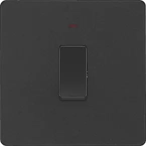 British General Evolve 20A 1-Gang DP Control Switch Matt Black with LED with Black Inserts 3 British General Evolve 20A 1-Gang DP Control Switch Matt Black with LED with Black Inserts - Image 3