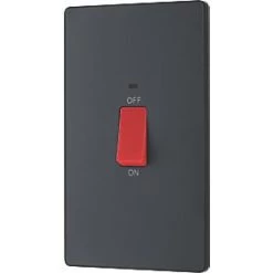 British General Evolve 45A 1-Gang 2-Pole Cooker Switch Grey with LED with Black Inserts 9 British General Evolve 45A 1-Gang 2-Pole Cooker Switch Grey with LED with Black Inserts -British General Switches & Sockets Store 411PY A3