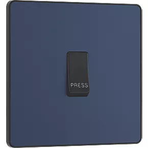 British General Evolve 10A 1-Gang 1-Way Bell Push Switch Blue with Black Inserts 2 British General Evolve 10A 1-Gang 1-Way Bell Push Switch Blue with Black Inserts - Image 2
