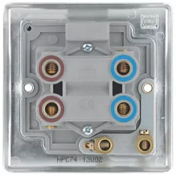 British General Nexus Metal 45A 1-Gang DP Cooker Switch Polished Chrome with LED -British General Switches & Sockets Store 426FT A4