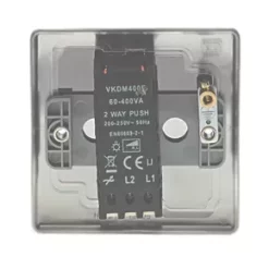 British General Nexus Metal 1-Gang 2-Way LED Dimmer Switch Brushed Iridium -British General Switches & Sockets Store 43921 A3