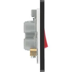 British General Evolve 45A 1-Gang 2-Pole Cooker Switch Grey with LED with Black Inserts -British General Switches & Sockets Store 458PY A5