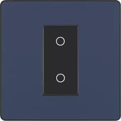 British General Evolve 1-Gang 2-Way LED Single Secondary Trailing Edge Touch Dimmer Switch Blue with Black Inserts 8 British General Evolve 1-Gang 2-Way LED Single Secondary Trailing Edge Touch Dimmer Switch Blue with Black Inserts -British General Switches & Sockets Store 464PY A2