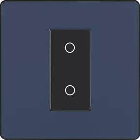 British General Evolve 1-Gang 2-Way LED Single Secondary Trailing Edge Touch Dimmer Switch Blue with Black Inserts 3 British General Evolve 1-Gang 2-Way LED Single Secondary Trailing Edge Touch Dimmer Switch Blue with Black Inserts - Image 3