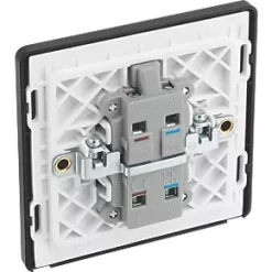 British General Evolve 20A 1-Gang DP Control Switch Grey with LED with Black Inserts -British General Switches & Sockets Store 472PY A4