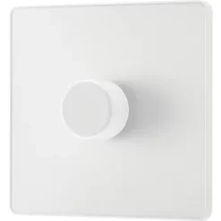 British General Evolve 1-Gang 2-Way LED Trailing Edge Single Push Dimmer Switch with Rotary Control Pearlescent White with White Inserts 9 British General Evolve 1-Gang 2-Way LED Trailing Edge Single Push Dimmer Switch with Rotary Control Pearlescent White with White Inserts -British General Switches & Sockets Store 475PY A3