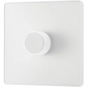 British General Evolve 1-Gang 2-Way LED Trailing Edge Single Push Dimmer Switch with Rotary Control Pearlescent White with White Inserts 4 British General Evolve 1-Gang 2-Way LED Trailing Edge Single Push Dimmer Switch with Rotary Control Pearlescent White with White Inserts - Image 4