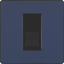 British General Evolve Slave Telephone Socket Blue with Black Inserts -British General Switches & Sockets Store 481RF A2