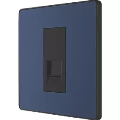 British General Evolve Slave Telephone Socket Blue with Black Inserts