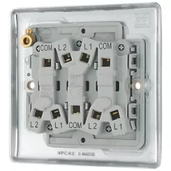 British General Nexus Metal 10AX 3-Gang 2-Way Light Switch Polished Chrome -British General Switches & Sockets Store 495FT A3