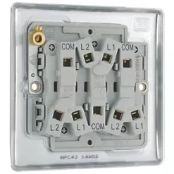 British General Nexus Metal 10AX 3-Gang 2-Way Light Switch Polished Chrome -British General Switches & Sockets Store 495FT A5