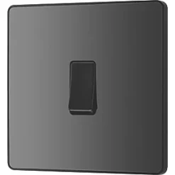 British General Evolve 20 A 16AX 1-Gang 2-Way Light Switch Black with Black Inserts -British General Switches & Sockets Store 495PY A3