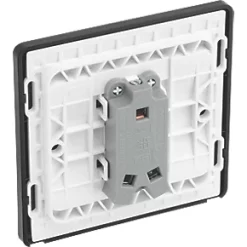 British General Evolve 20 A 16AX 1-Gang 2-Way Light Switch Black with Black Inserts -British General Switches & Sockets Store 495PY A4