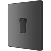 British General Evolve 20 A 16AX 1-Gang 2-Way Light Switch Black with Black Inserts