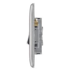 British General Nexus Metal 10AX 2-Gang 2-Way Light Switch Brushed Steel -British General Switches & Sockets Store 50594 A2