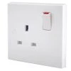 British General 900 Series 13A 1-Gang SP Switched Plug Socket White