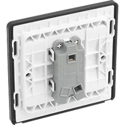 British General Evolve 10A 1-Gang 1-Way Bell Push Switch Satin Brass with Black Inserts -British General Switches & Sockets Store 508PY A4