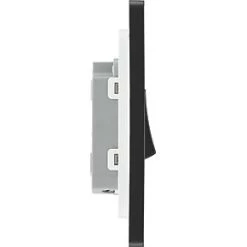 British General Evolve 10A 1-Gang 1-Way Bell Push Switch Satin Brass with Black Inserts -British General Switches & Sockets Store 508PY A5