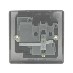 British General Nexus Metal 13A 1-Gang DP Switched Plug Socket Antique Brass with Black Inserts -British General Switches & Sockets Store 51551 A3
