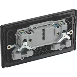 British General Evolve 13A 2-Gang SP Switched Socket Copper with Black Inserts -British General Switches & Sockets Store 515RF A4