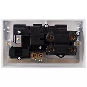 British General 900 Series 45A 2-Gang DP Cooker Switch & 13A DP Switched Socket White with Neon 3 British General 900 Series 45A 2-Gang DP Cooker Switch & 13A DP Switched Socket White with Neon - Image 3