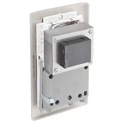 British General Nexus Metal 2-Gang Dual Voltage Shaver Socket 115/240V Pearl Nickel with White Inserts -British General Switches & Sockets Store 528PY A4