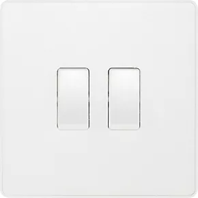 British General Evolve 20 A 16AX 2-Gang 2-Way Light Switch Pearlescent White with White Inserts 3 British General Evolve 20 A 16AX 2-Gang 2-Way Light Switch Pearlescent White with White Inserts - Image 3