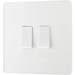 British General Evolve 20 A 16AX 2-Gang 2-Way Light Switch Pearlescent White with White Inserts 9 British General Evolve 20 A 16AX 2-Gang 2-Way Light Switch Pearlescent White with White Inserts -British General Switches & Sockets Store 533PY A3
