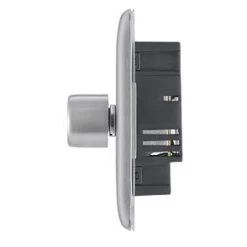 British General Nexus Metal 1-Gang 2-Way LED Dimmer Switch Brushed Steel -British General Switches & Sockets Store 53506 A2