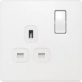 British General Evolve 13A 1-Gang SP Switched Socket Pearlescent White with White Inserts 3 British General Evolve 13A 1-Gang SP Switched Socket Pearlescent White with White Inserts - Image 3