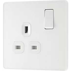 British General Evolve 13A 1-Gang SP Switched Socket Pearlescent White with White Inserts 4 British General Evolve 13A 1-Gang SP Switched Socket Pearlescent White with White Inserts - Image 4