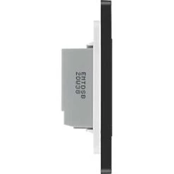 British General Evolve 2-Gang 2-Way LED Double Secondary Touch Trailing Edge Dimmer Switch Grey with Black Inserts -British General Switches & Sockets Store 547PY A5