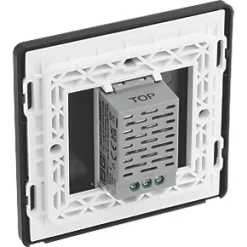 British General Evolve 1-Gang 2-Way LED Single Master Trailing Edge Touch Dimmer Switch Satin Brass with Black Inserts -British General Switches & Sockets Store 552PY A4