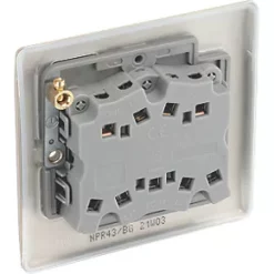 British General Nexus Metal 20 A 16AX 3-Gang 2-Way Light Switch Pearl Nickel with Colour-Matched Inserts -British General Switches & Sockets Store 573PY A4