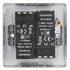 British General Nexus Metal 2-Gang 2-Way LED Dimmer Switch Brushed Steel 7 British General Nexus Metal 2-Gang 2-Way LED Dimmer Switch Brushed Steel -British General Switches & Sockets Store 574FG A3