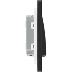 British General Evolve 20 A 16AX 2-Gang 2-Way Wide Rocker Light Switch Satin Brass with Black Inserts -British General Switches & Sockets Store 578PY A5